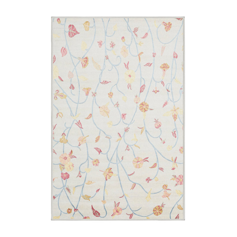 Floral Indoor Rug, Rectangle 5' x 7'