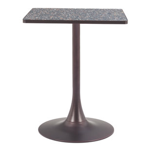 Table bistro Spot noir et bronze