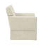 Fauteuil d'appoint à housse crème - Support à ressorts à arc 30 po Largeur de la base à jupe intemporelle 31 Profondeur