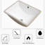 Lavabo rectangulaire en céramique de luxe Luxury