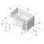 Dylanne Kids Twin Low Loft Bed with Desk and Dressers-670678578