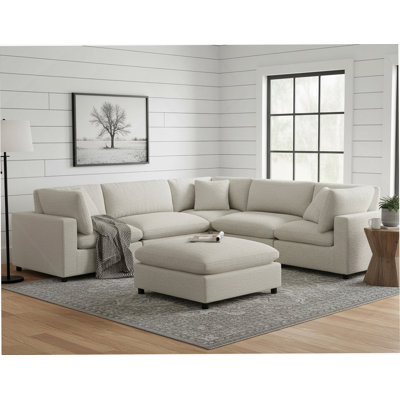 Modular 6-Piece Sectional, Comfortable And Versatile Living Room Furniture With Plush Cushions And Sturdy Frame