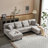 Upholstered U-Shaped Sectional Symmetrical-88769483