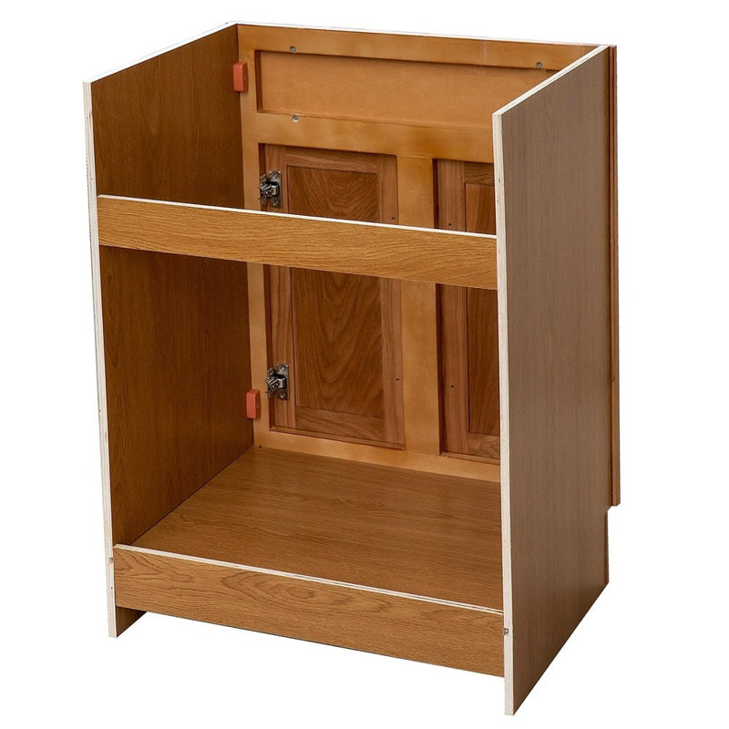 Golden Oak Raised Panel Freestanding Vanity Base Cabinet