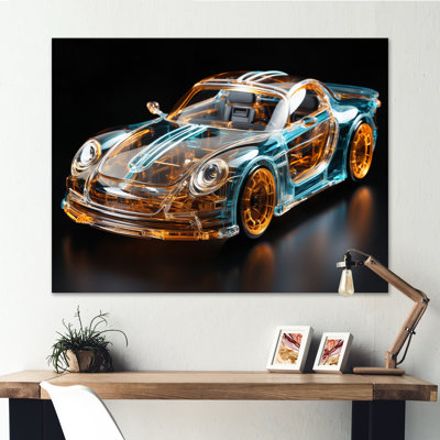Sophisticated Stylish Glass Supercar I - Exotic Car Canvas Art Print