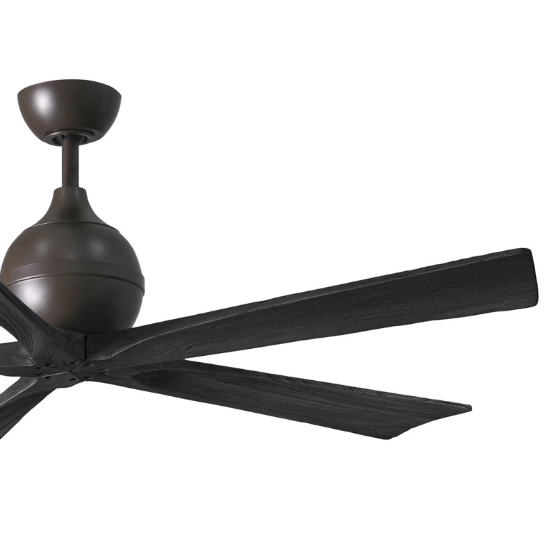 Ventilateur de plafond standard à 5 pales avec télécommande, Bronze texturé, Noir mat, 60"