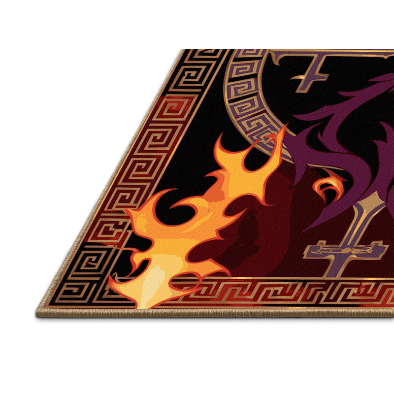 Tapis rose de l'Antiquité, Rond 4 pi