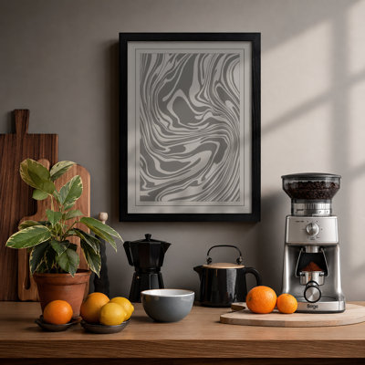 Flowing Lines Abstract - Framed Print