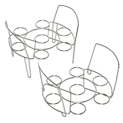 Supports à œufs en acier inoxydable Instant Pot Officiels - Argent, ensemble de 2