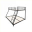 Space-Saving Twin Over Full Platform Bunk Bed, Classic Black Heavy-Duty Steel Construction for Bedroom