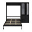 Lit escamotable multifonctionnel avec armoire de rangement réversible et tiroirs-1385835699