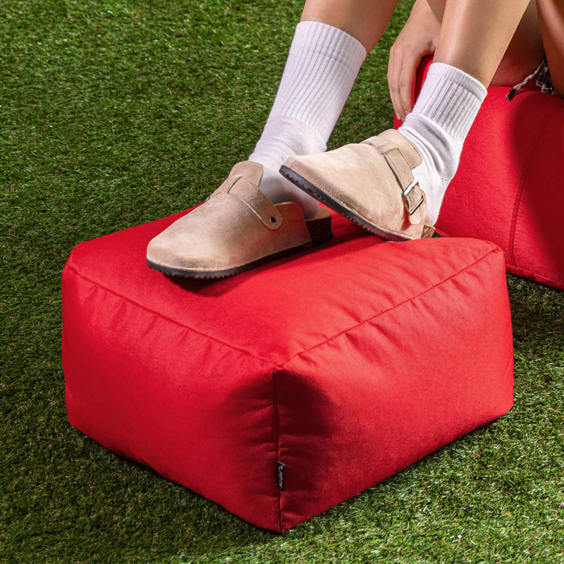 Veeva Indoor Outdoor  Pouffe, 38cm, Red