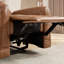 Ensemble de salon inclinable électrique en cuir fleur 2 pièces: fauteuil inclinable électrique + causeuse avec console et type C et USB-1805137987