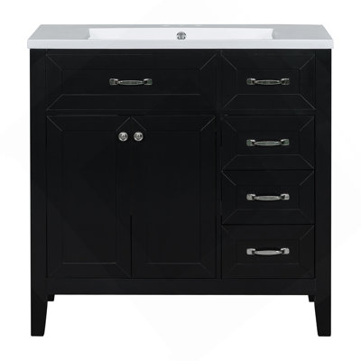 36" Bathroom Cabinet with Drawers snd Sink Combo