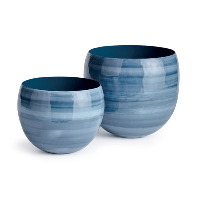 Nastia Handmade Metal Cachepot - Set of 2
