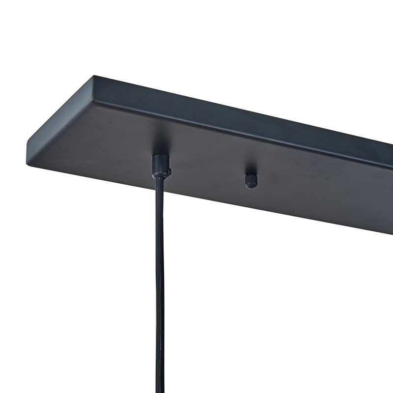 Lustre en bambou tissé à la main 4 lumières 47 pouces