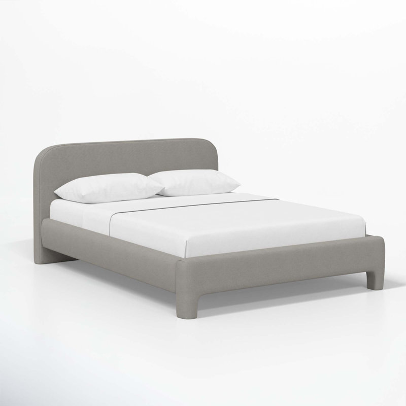 Illy Upholstered Standard Bed, King, Classic Grey Linen
