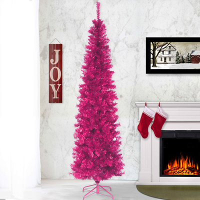 Pink Tinsel Tree
