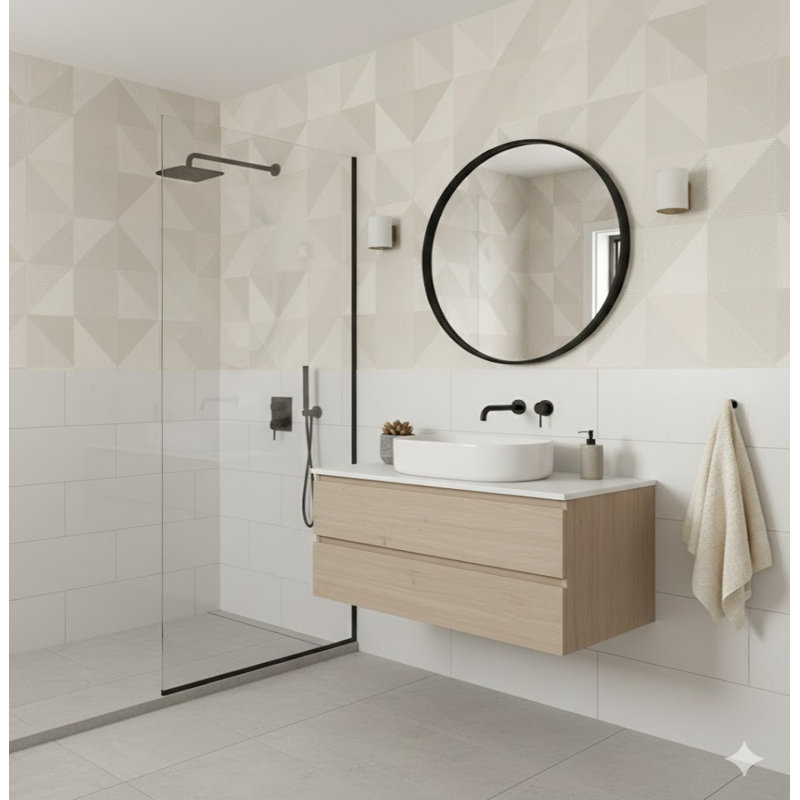 Italian Textures 4 Collection Geometrico Congo WAllpaper Roll, Grey