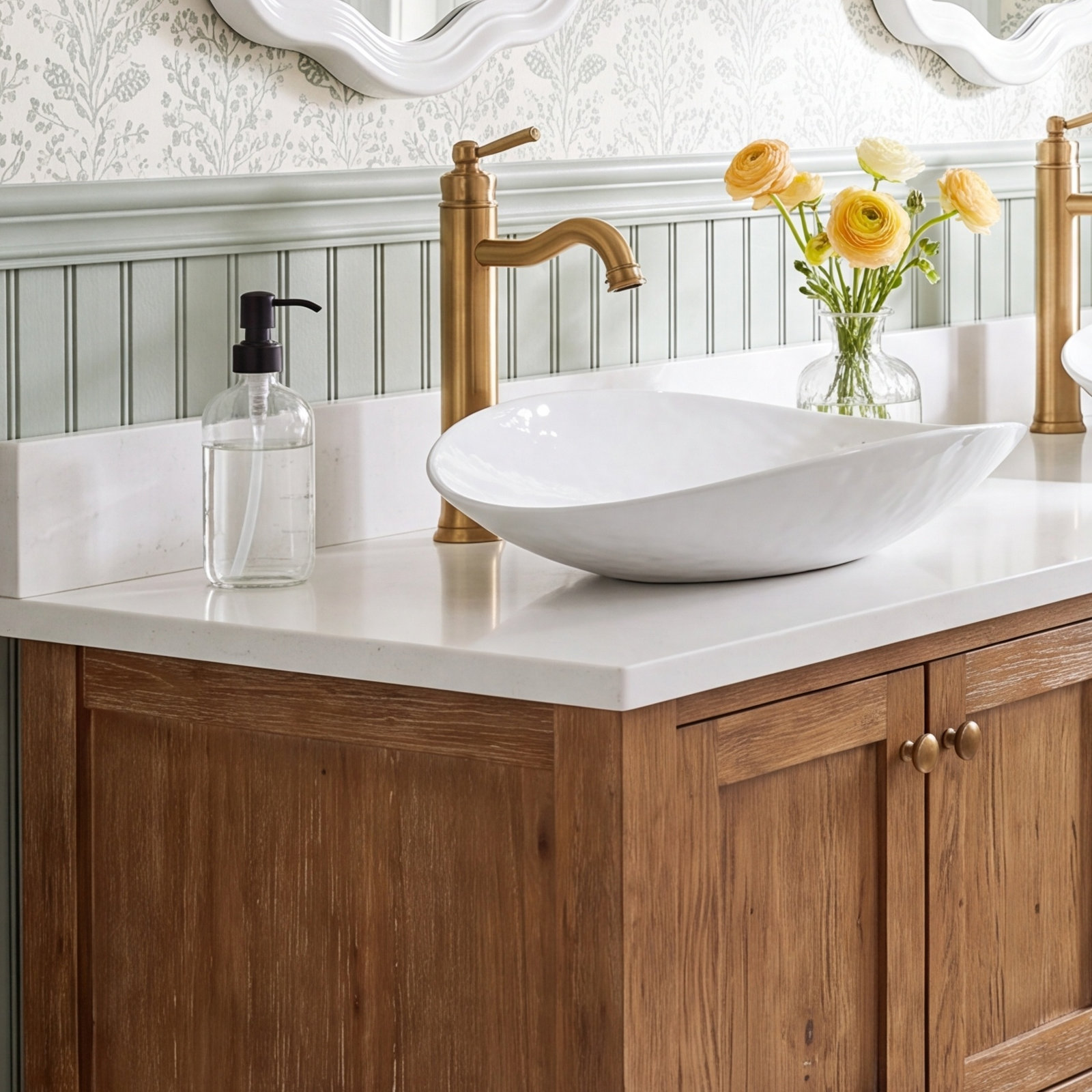 Murano Sorrento Glass Oval Vessel Sink