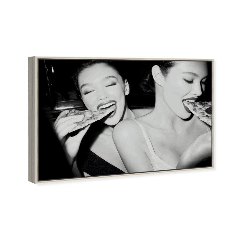 Midnight Mozzarella Print by Oliver Gal, 21"H x 31"W, Silver Floater Frame