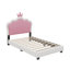 Lit tapissier élégant avec tête de lit couronne élégante Princess-154066804-154066800
