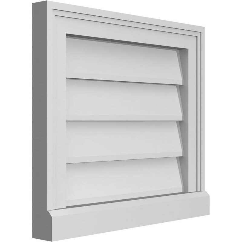 Cadre de seuil Brickmould, brun clair apprêté, H 16 po x l 18 po x P 2 po