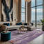 Tapis mauve lavable à la machine-2088440309