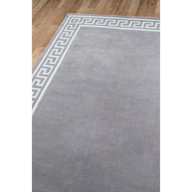 Tapis oriental gris touffeté à la main Finley, Rectangle 2 pi x 3 pi