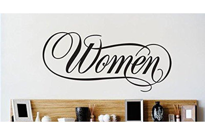 Décalcomanie murale lettres de texte femme