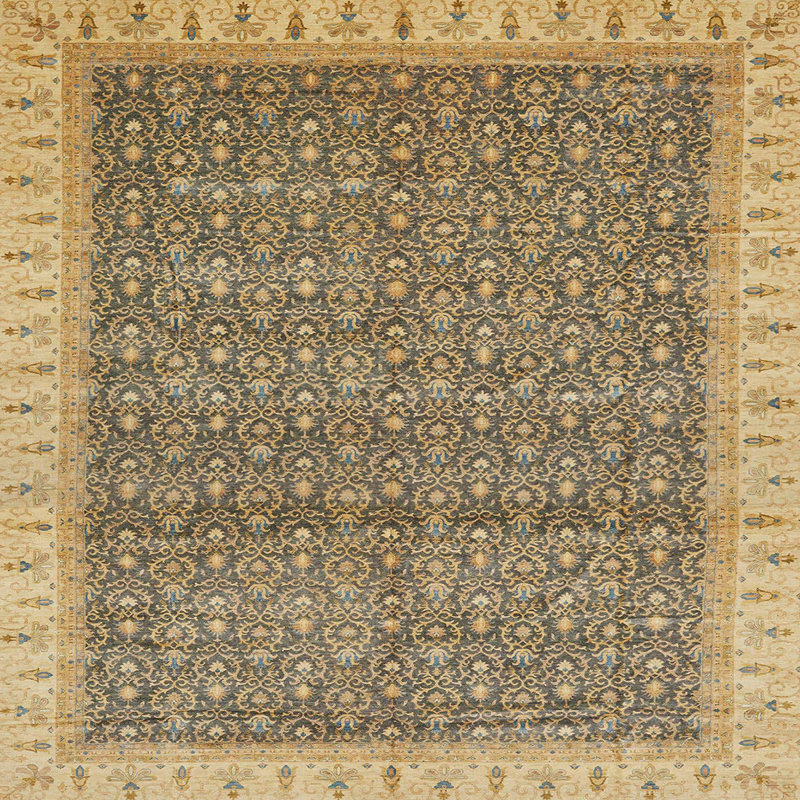 Tapis abstrait moderne 659, Carré 7 pi