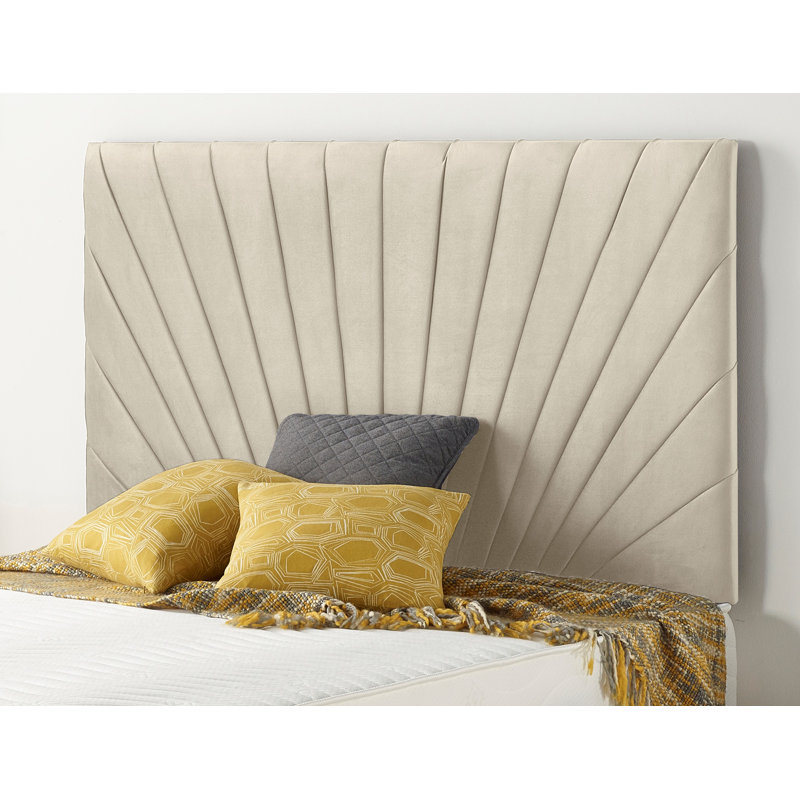 SantaFe Tweed Fabric Divan Bed Base and Headboard with Optional Drawers, Natural, Double (4'6), 2 Drawers
