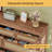 7-Drawer Rattan Dresser With Wheels ,Walnut