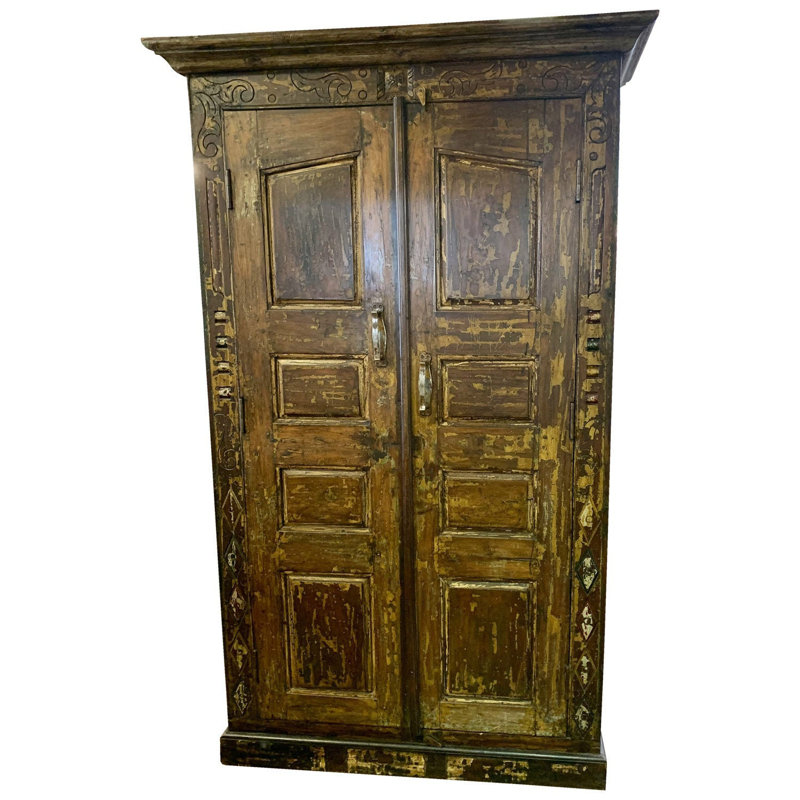 Grande armoire de chambre rustique de 51 po