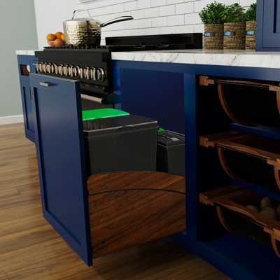 Collection Rev-A-Shelf Craftsman : Poubelles et bacs à compost doubles coulissants
