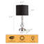 Ensemble de 2 lampes de table avec accents en cristal et ports USB intégrés - Élégantes lampes de chevet argentées avec ampoules DEL gratuites