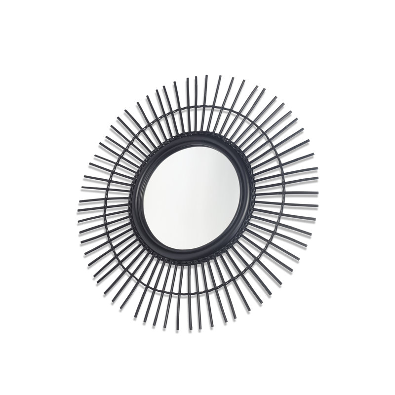 Canon Wood Wall Mirror, Black