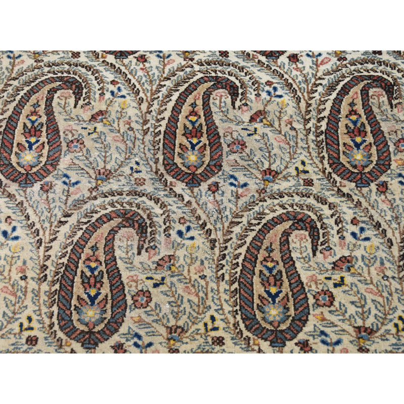 Tapis gris unique en laine noué à la main de style années 1930 de 6 pi 3 po x 8 pi 9 po Ogema