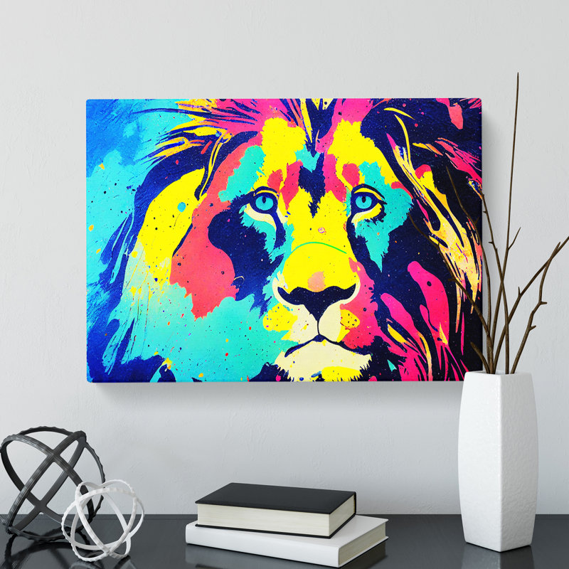 Splashed Lion Vol.6 Abstract - Wrapped Canvas, 35cm H x 50cm W x 3cm D