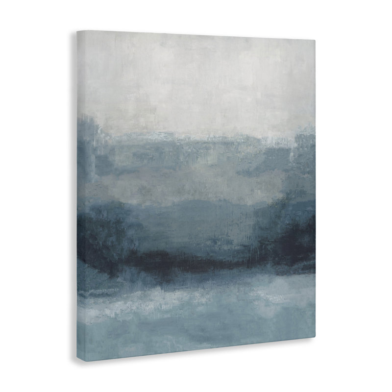 Toile Misty Blue Gradient, design par Hannah Dawson, H 20 po x l 16 po