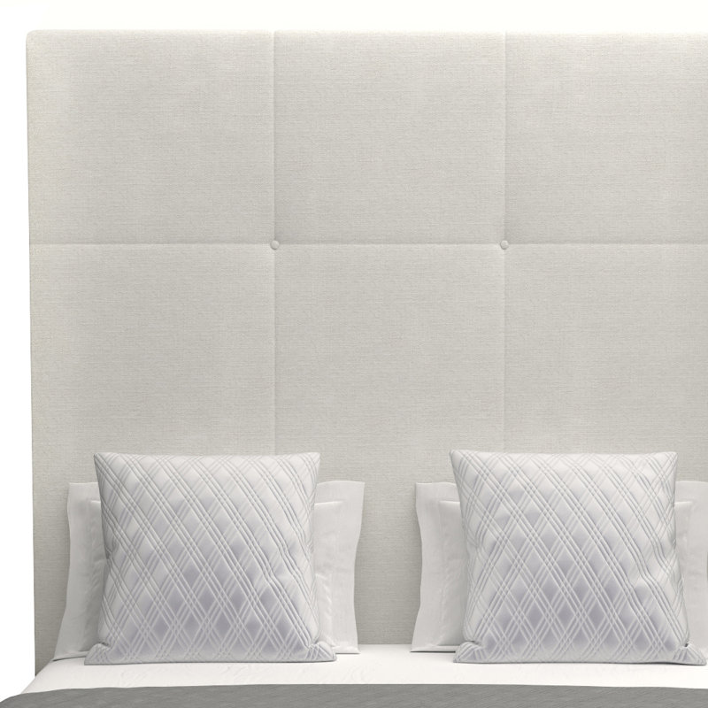 Dezyah Upholstered Standard Bed, Queen, Off White Revolution®