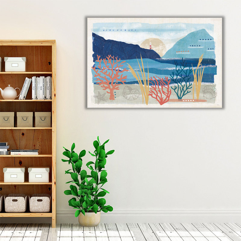 «Coastal View I», reproduction d'art sur toile, H 32 po x l 48 po