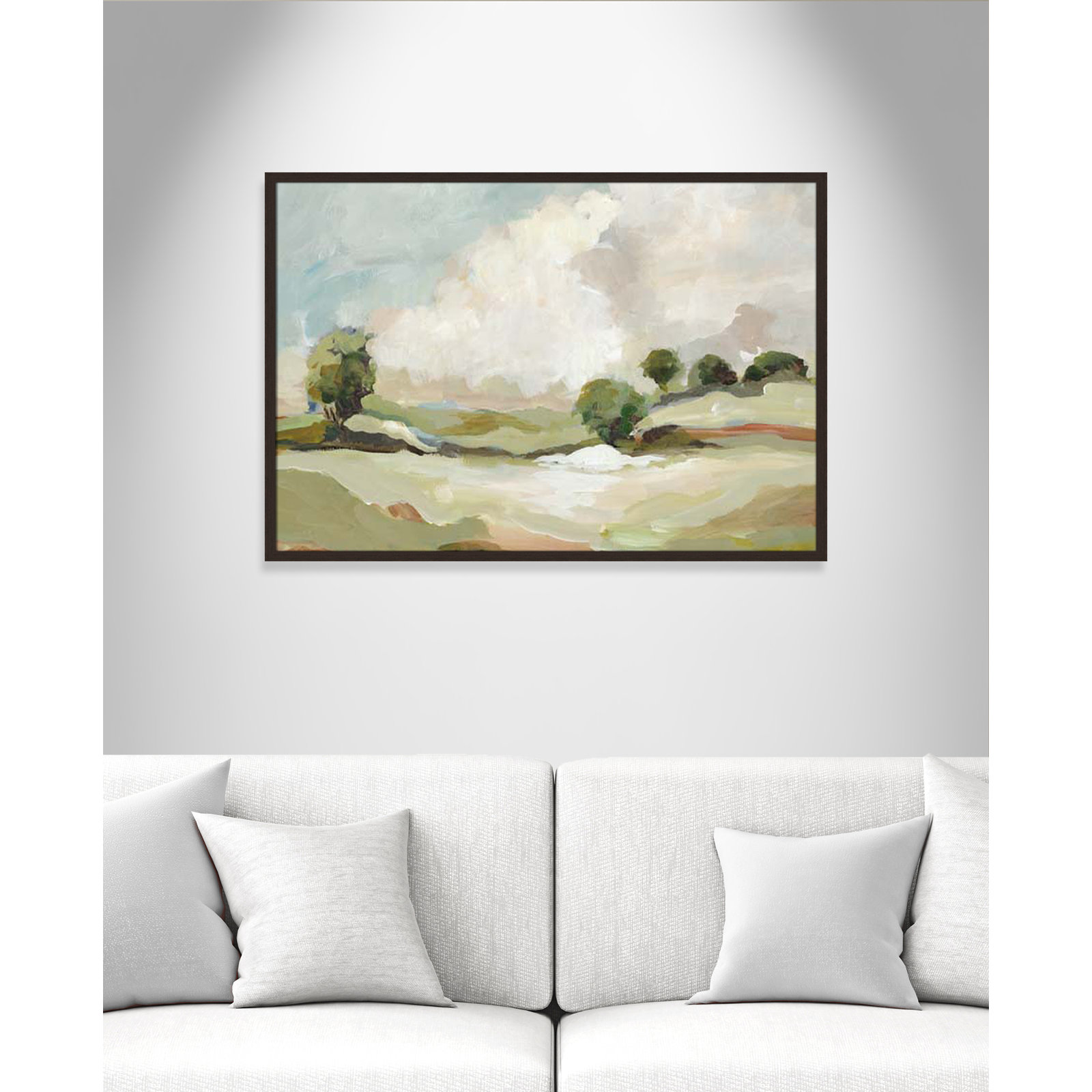 Pastoral Land by Allison Pearce, 29.5" H x 41.5" W x 1.25" D, Walnut