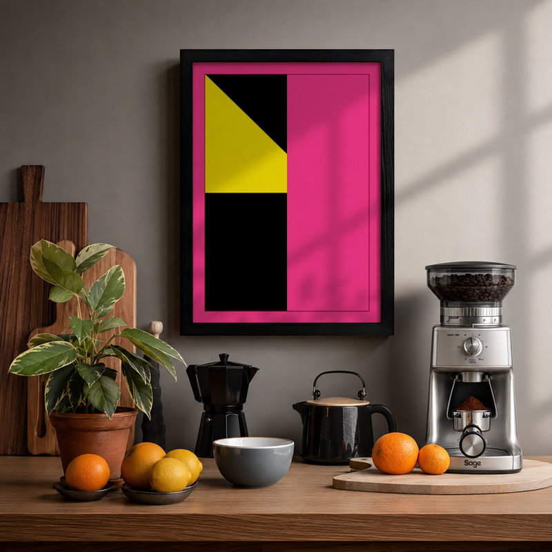 Colour Field Division Geometric - Print, Black, A3 - 42.0 x 29.7 cm