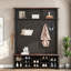 Hall Tree 56.3'' Wide with Bench and Shoe Storage-5343628