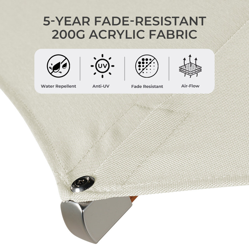 3.5m Market Parasol, White