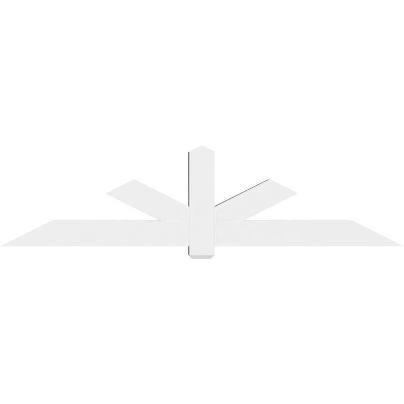 Support de pignon en PVC de qualité architecturale Kennewick, H 24 po x l 96 po (pas: 6/12), P 6 po x F 6 po