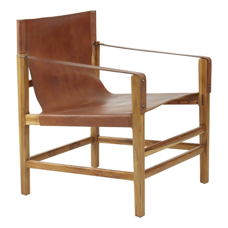 Natalie Upholstered Armchair, Natural, Brown