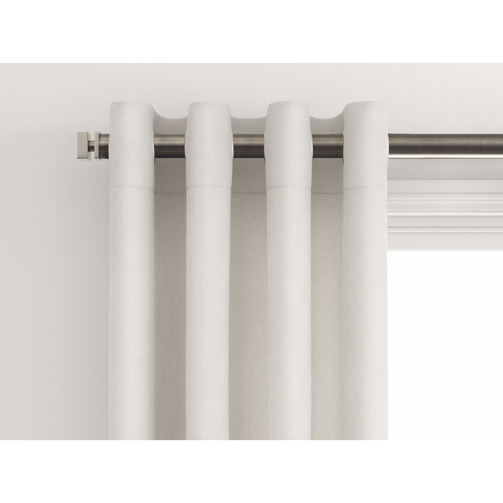 Sunbrella Madison Indoor/Outdoor Light Filtering Curtain, 50" W x 84" L, Parchment