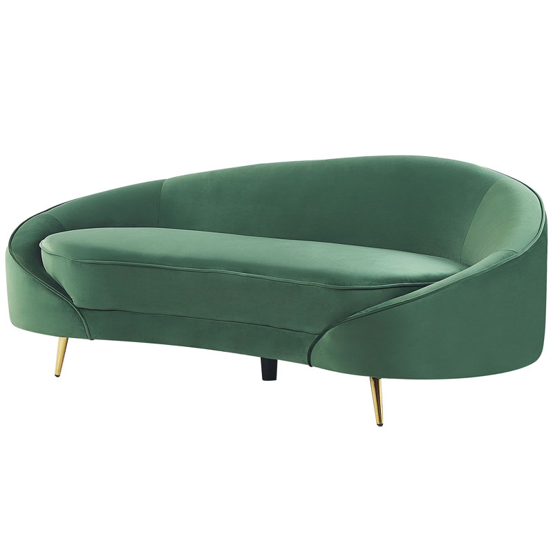 Kabat 3 Seater Velvet Sofa, Green
